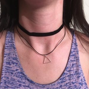 NEW Velvet Two Chain Choker